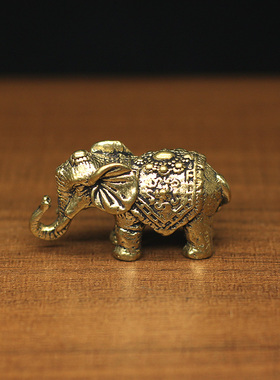 中式黄铜财富大象桌面工艺品礼品