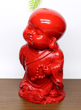 朱砂随缘小和尚家居客厅摆件