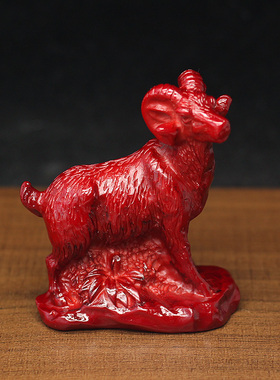 五行属木树脂十二生肖兔羊猪亥卯未三合局三合贵人家用办公室摆件