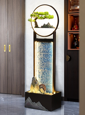 假山流水生财摆件循环水景