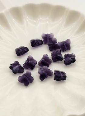精品10mm卡10蝴蝶通孔直孔异形水晶珠手工DIY手链包链手机链散珠