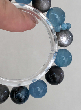 海蓝宝手链男女原创小众高端礼物