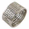 Heart Sutra Full Text Wide Face Silver Ring