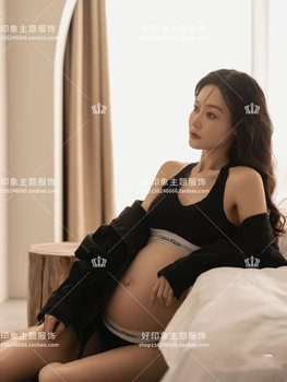 New photo studio maternity photo clothes Korean style casual sports style ຖືພາແມ່ທ້ອງ photo art photo photography clothes