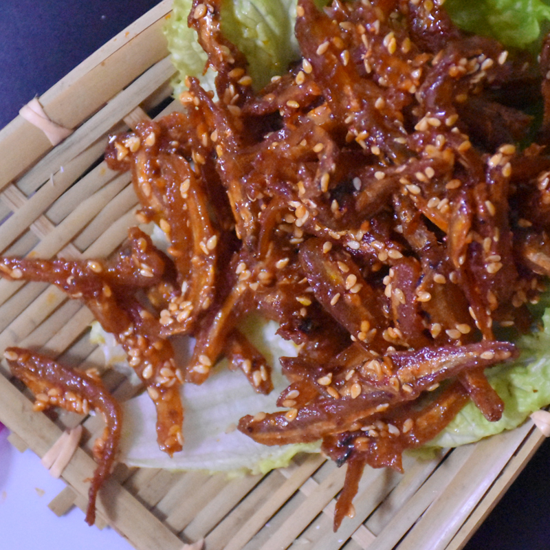 香辣银鱼仔零食下酒甜辣口味大海味道香辣海燕鱼零食威海发货美味-图3