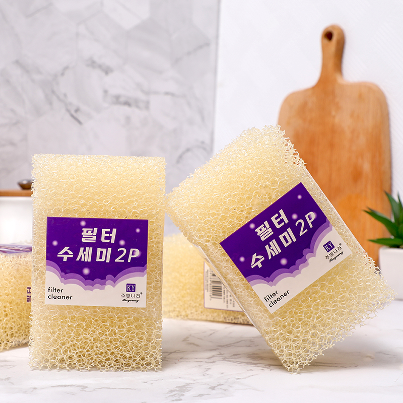 韓國進口KA YOUNG絲瓜絡海綿刷耐用洗碗刷好用刷碗廚房刷刷鍋2P