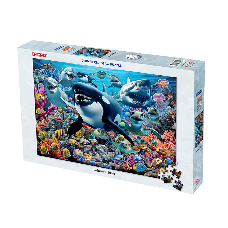 2000片成人拼图海洋动物图案益智解压解闷减压打发时间高难度玩具 - 图0