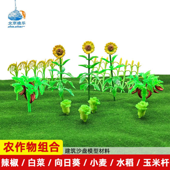 Miniature model simulation sunflower pepper Chinese cabbage miniature simulation crop scene crops corn