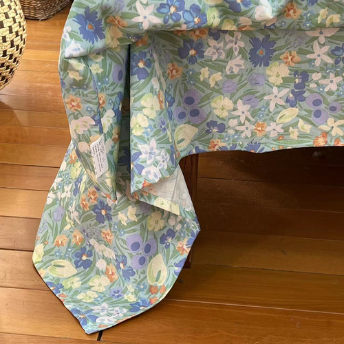 斜纹小碎花100%纯棉被套床单全棉柔软单件150x200x230单双人被罩 - 图1