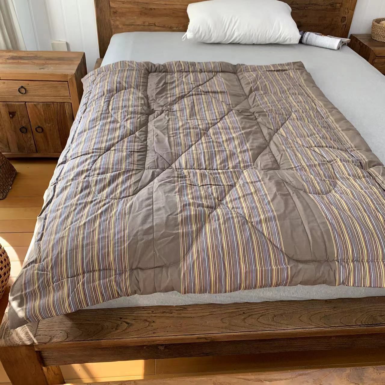 刘大姐家 两用多功能纯棉老粗布抱枕被 办公室汽车午休被靠垫被 - 图1