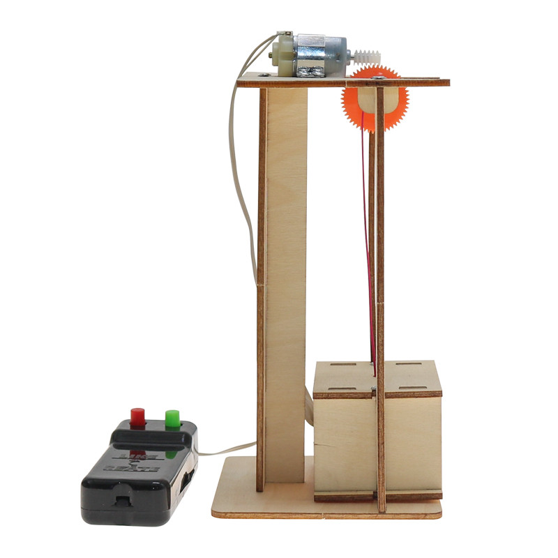 三层电梯遥控升降机玩具模型小学生手工科技制作发明儿童科学实验