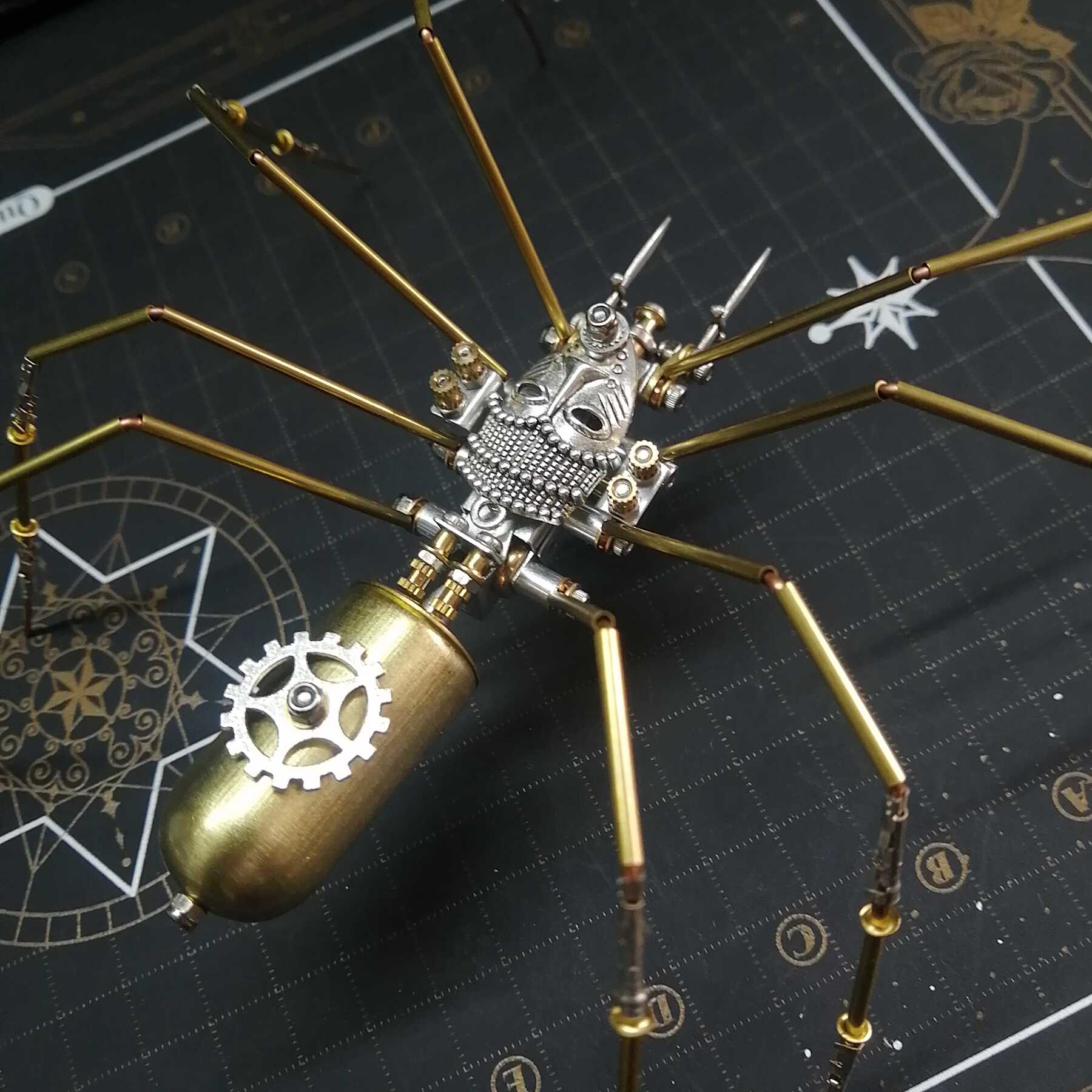 机械昆虫金属拼装蜘蛛模型蒸汽朋克风高难度手工DIY男孩生日礼物