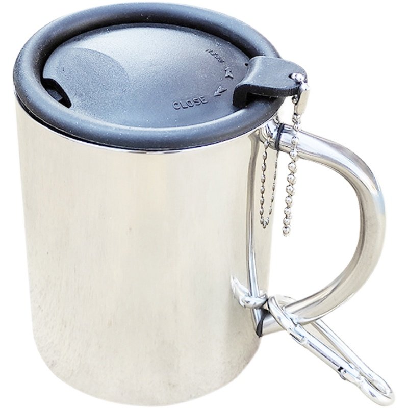 304不锈钢水杯双层防烫带手柄带盖咖啡杯茶杯便携儿童饮水杯防摔,淘宝优惠券,粉丝福利购,淘宝优惠卷