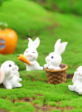 大中小号树脂兔子儿童过家家玩具