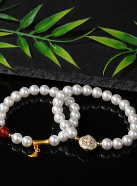 天然盐源玛瑙水蜜桃爱心贝珠手链