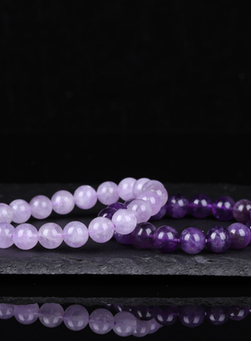 天然薰衣草紫玉紫水晶手串2025