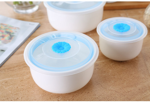 彩色食品级保鲜碗盖密封盖微波炉盖冰箱PP塑料透明饭盒硅胶盖子 - 图1