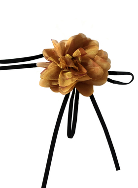 gleerainbow土金黄双色真丝颈花