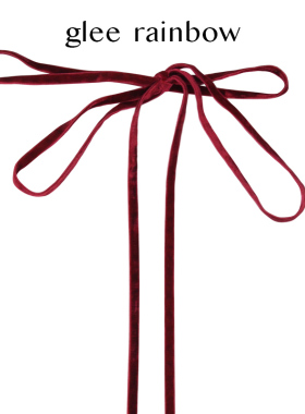 GLEE丝绒超长飘带项链