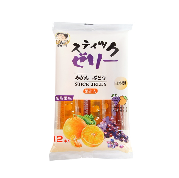 日本果冻条果冻条零食儿童混合口味条状果冻条食布丁健康小子_虎窝淘