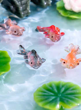 微景观创意可爱小鱼锦鲤 水族箱鱼缸生态瓶造景DIY装饰配件小摆件