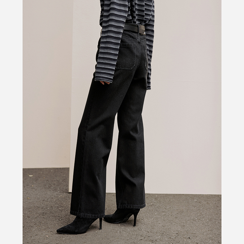 *WKZ05243 茉莉雅集 I*C手缝藏线土耳其全棉ORTA微喇牛仔裤长裤女 - 图2