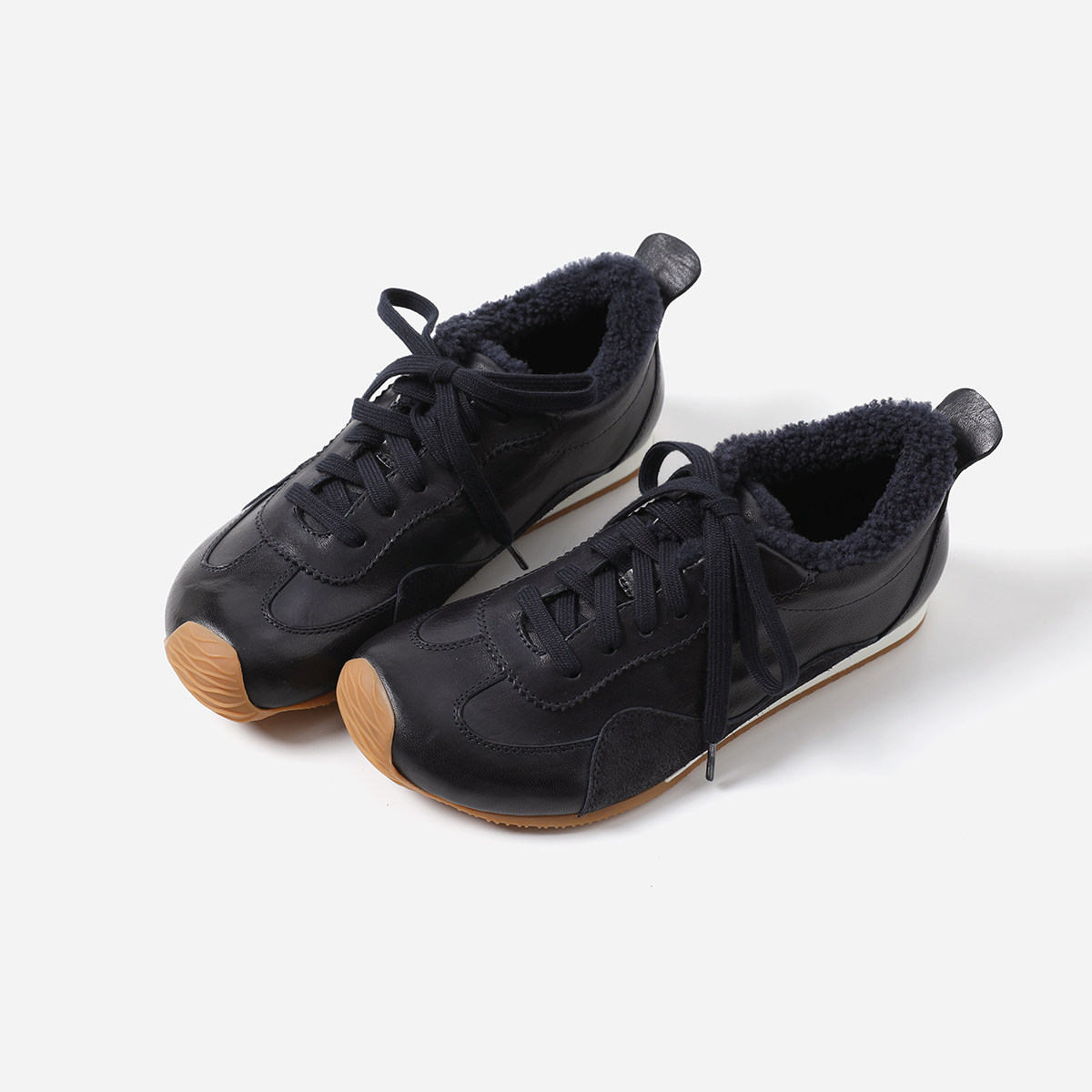 *EY08023 茉莉雅集 L0EW*E水洗马皮羊毛配绒里保暖舒适德训鞋女,淘宝优惠券,粉丝福利购,淘宝优惠卷