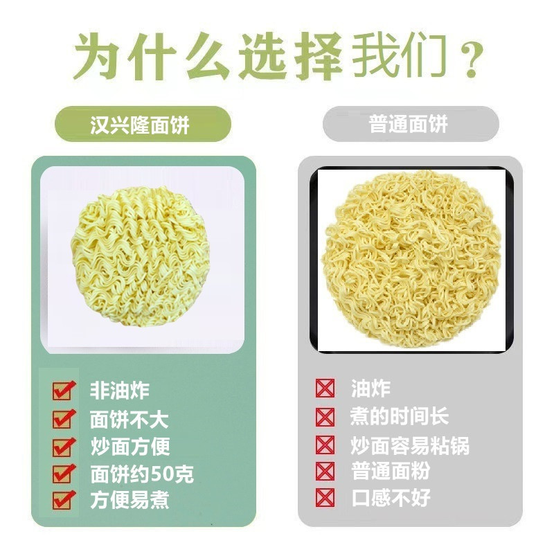 非油炸方便面面饼炒面专用面鸡蛋面早餐面条火锅面拌面速食整箱装-图2