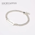 Trang sức LucksYLOTUS Châu Âu và Mỹ Đơn giản 925 Dây chuyền bạc cá tính Joker Cặp đôi - Vòng đeo tay Clasp vòng thạch anh tóc vàng Vòng đeo tay Clasp