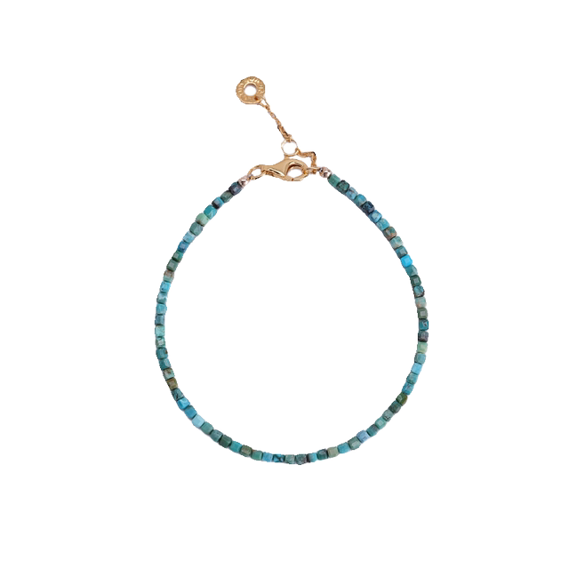 Sugar cube natural Hubei turquoise women's bracelet necklace