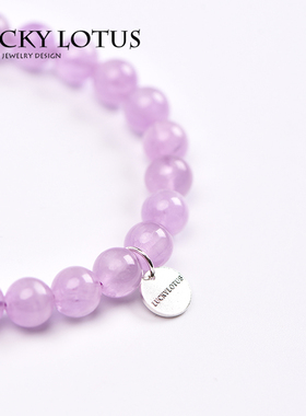 天然紫锂辉猫眼女手串薰衣草水晶