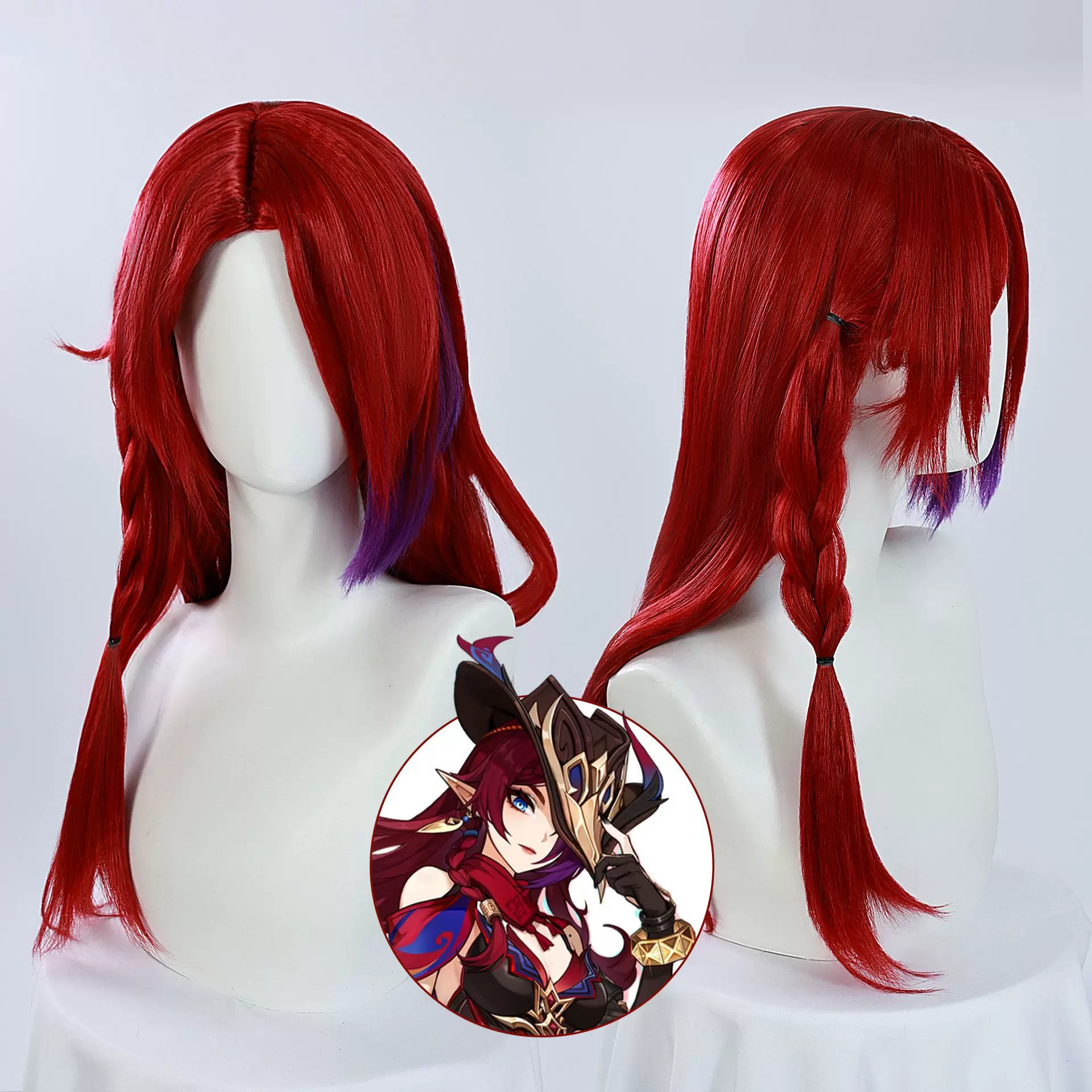 Cosplay costume (Genshin Impact) full set — wig, shoes & accessories, sizes XS–XXXL