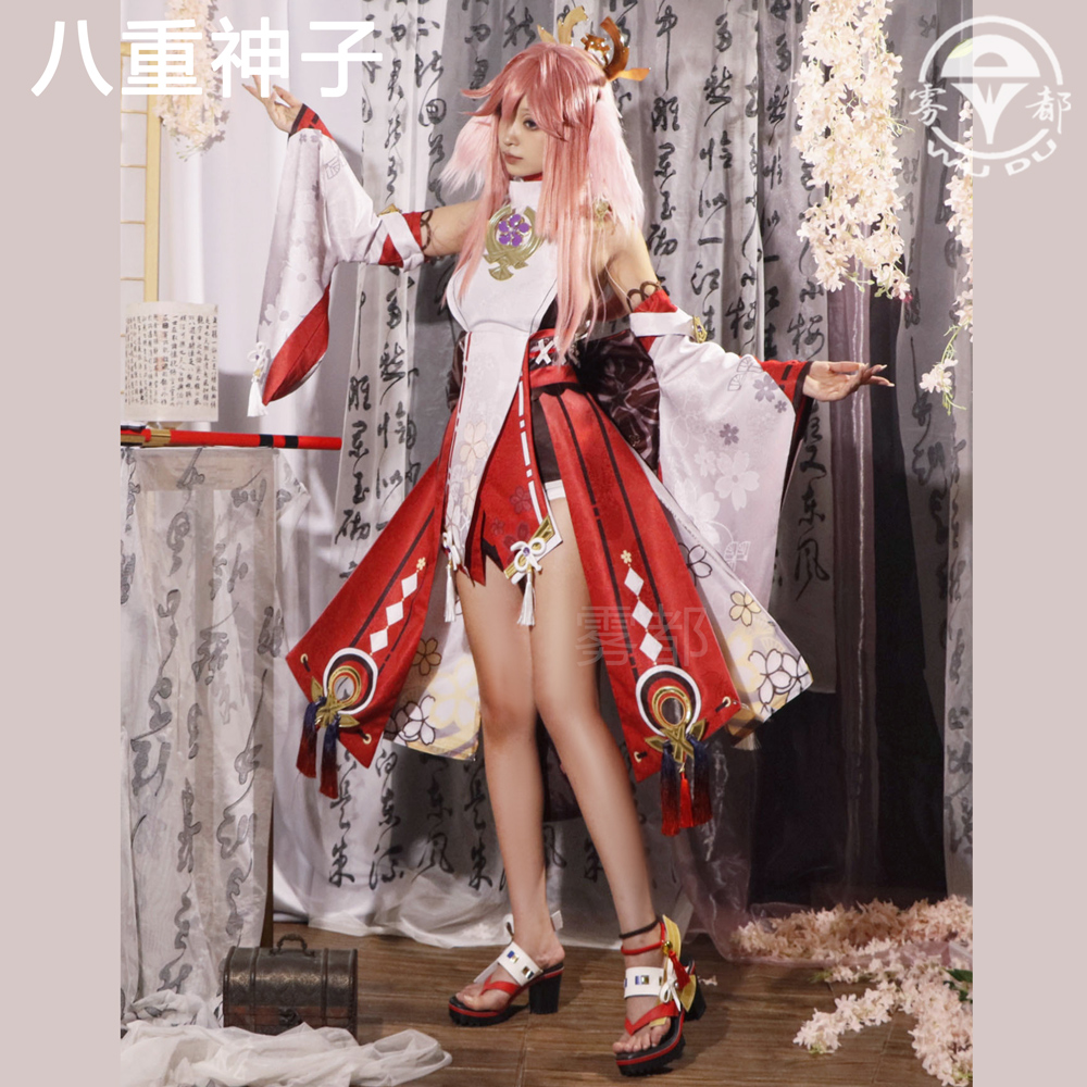 雾都高配原神八重神子cosplay服装女雷电将军八重神子动漫COS服女 - 图0