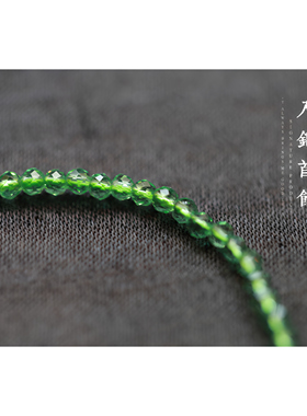 八月诞生石丨天然刻面橄榄石极细款手链2mm