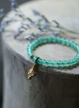 立夏丨甜绿玉髓倒福小坠手串 6.5mm