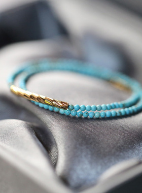 碧落丨9k金管绿松石九月生辰石