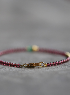 入锦常仪系列春三月极细款石榴石