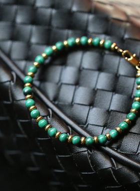 复始丨9k珠手链天然孔雀石