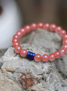 芍药丨川料南红樱桃红手串