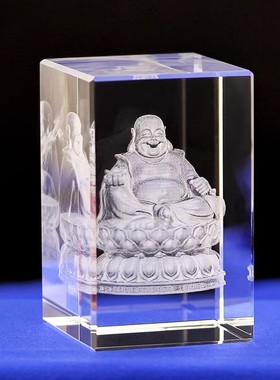 3D水晶摆件内雕观音菩萨阿弥陀佛地藏王菩萨释迦摩尼佛像家居礼品