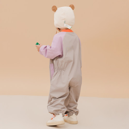 宝宝防水罩衣婴幼儿爬爬服男女童爬行连体衣羽绒服防脏哈衣春秋冬 - 图3