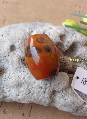 战国红玛瑙草化料裸石无孔民族风