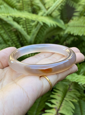 天然原色无烧一点红玛瑙手镯圆条