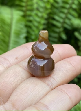 天然无烧小葫芦玛瑙吊坠民族风女