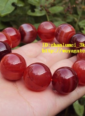 天然红玛瑙手串男复古民族风圆珠