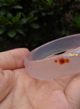 天然通透俏色玛瑙手镯甜美少女款