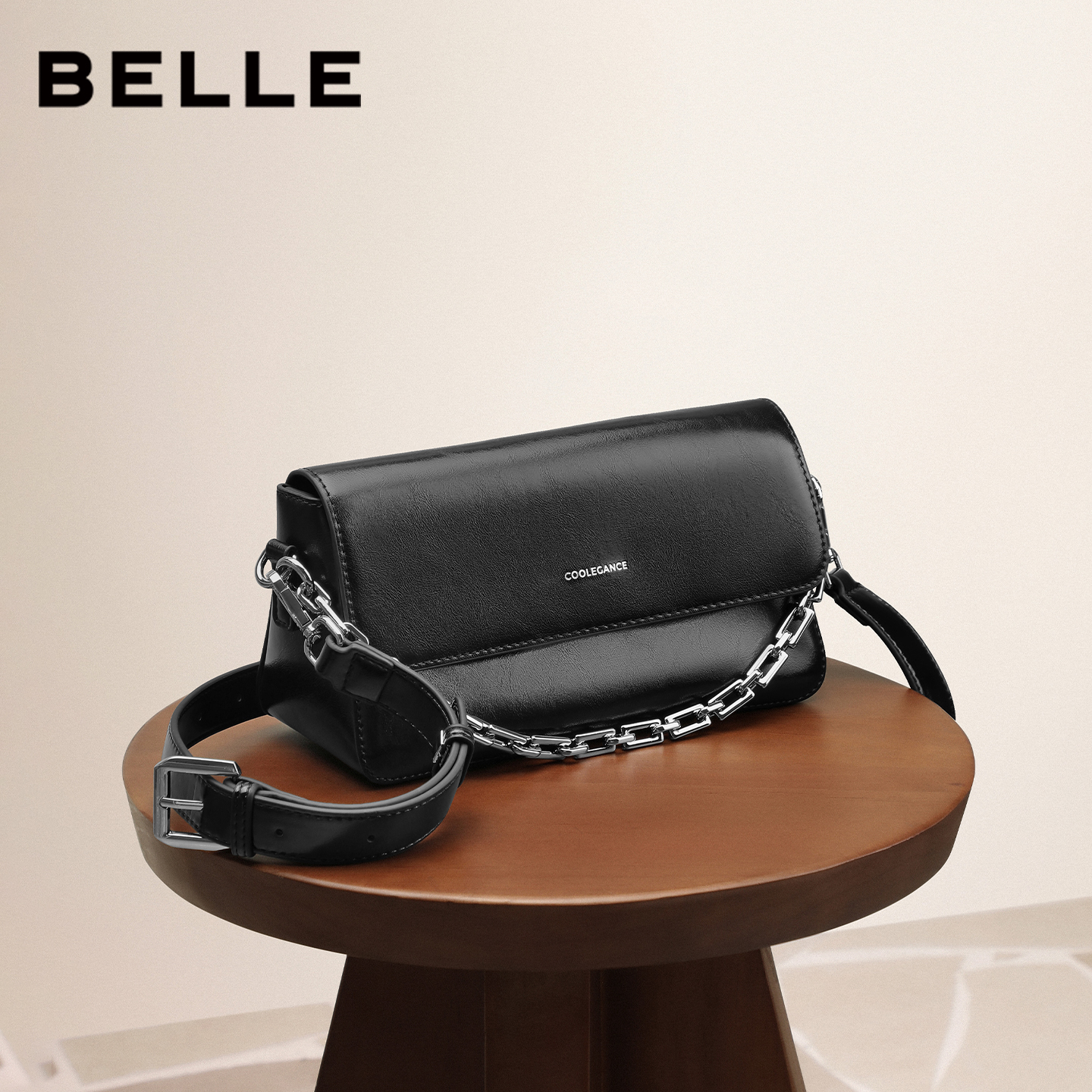 百丽包包女新款月光宝盒质感腋下包单肩包百搭质感斜挎包D1762CX4 - 图2