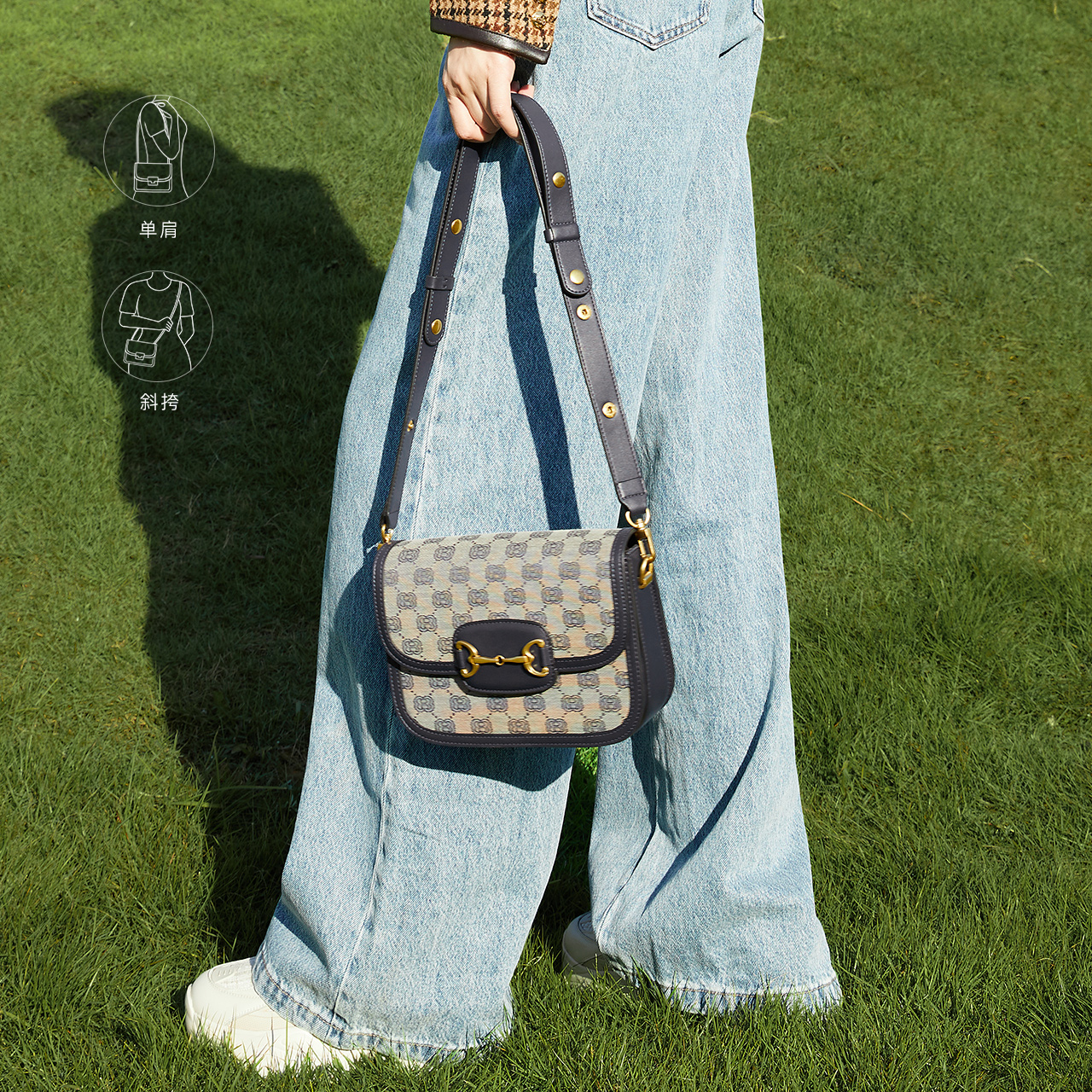 百丽女百搭斜挎2022新款复古感包包 BELLE百丽箱包女士包袋