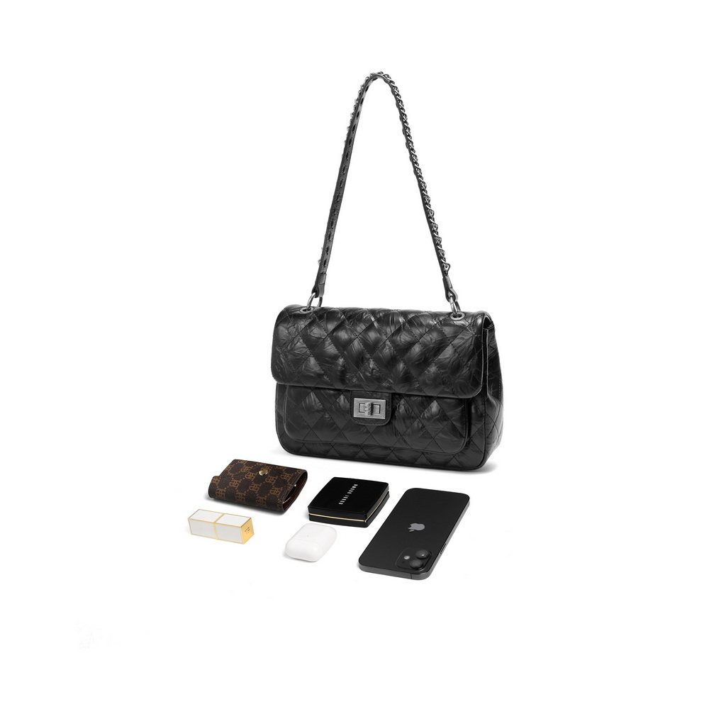 百丽包包女新款黑色质感通勤小香风链条单肩腋下包斜挎包BL768DX4,淘宝优惠券,粉丝福利购,淘宝优惠卷