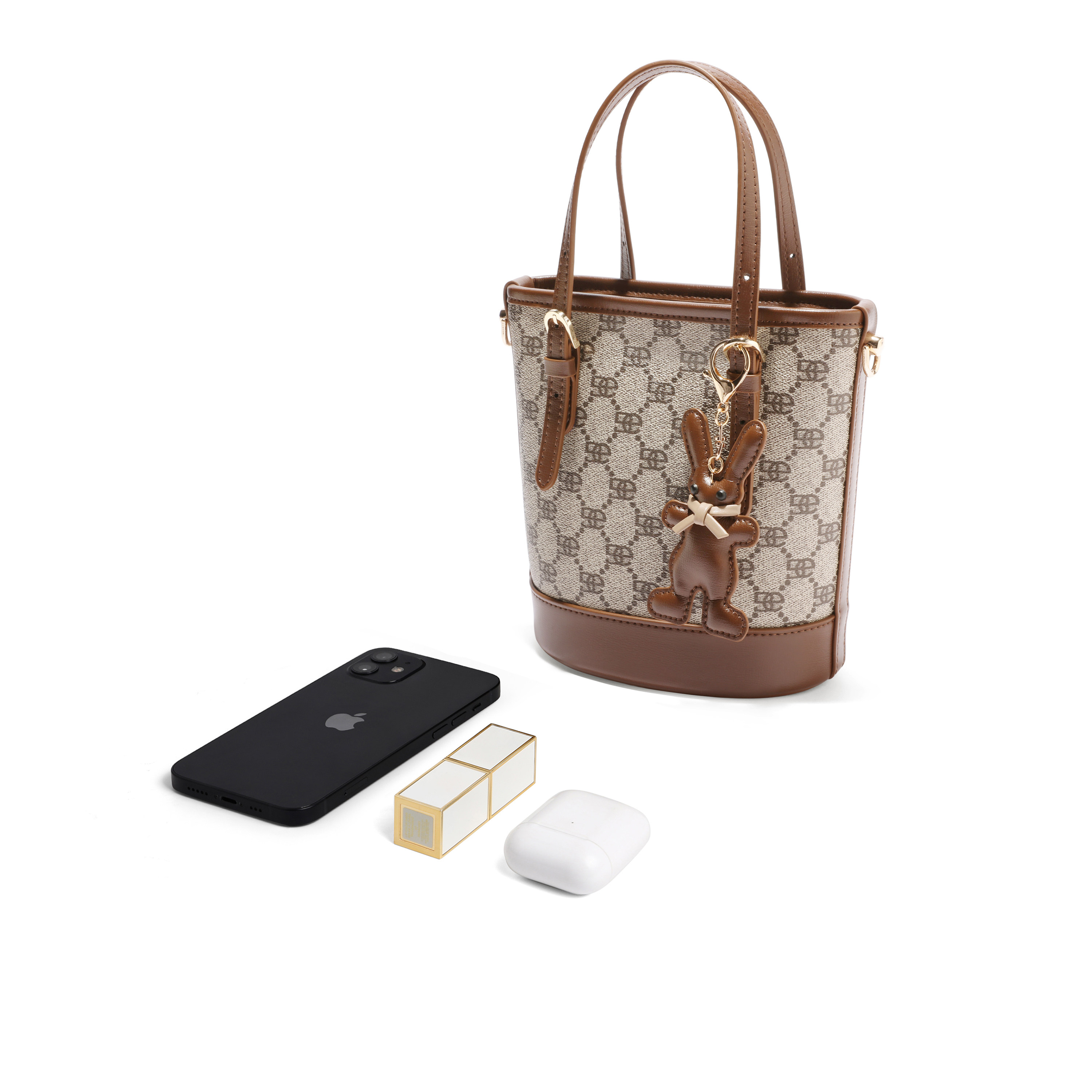 百丽女2023小众设计上班预水桶包 BELLE百丽箱包女士包袋